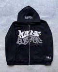 Y2K Abstract Zip-Up